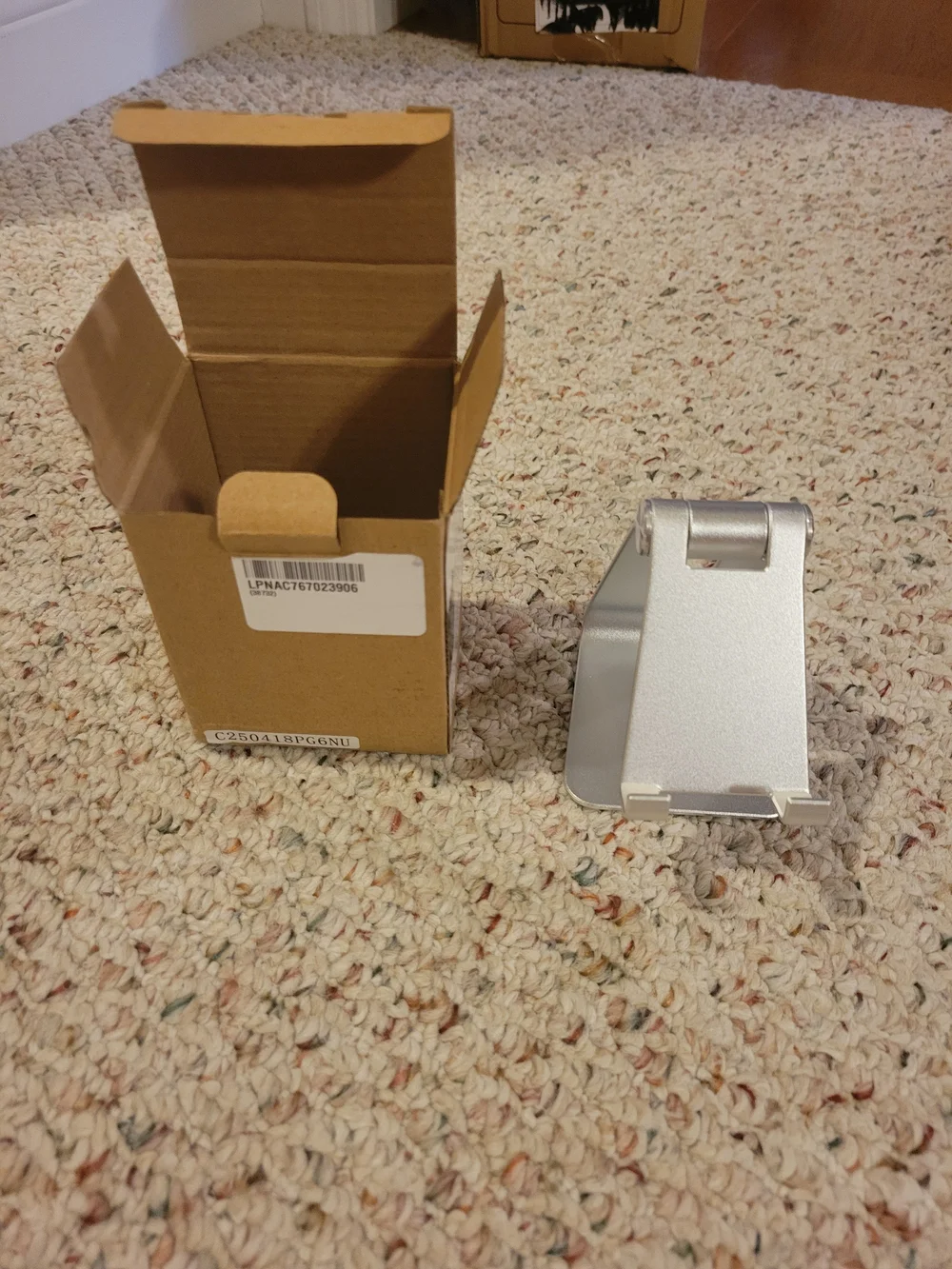Amazon Essentials Silver Foldable Phone Stand